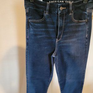 Womens American Eagle Curvy Super High Jeggings Size 6